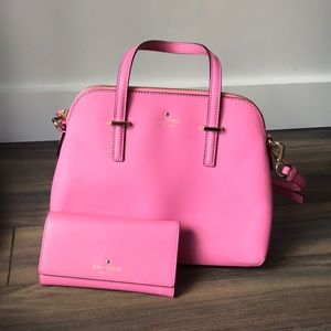Kate Spade Satchel and Wallet - Pink. Barely used.